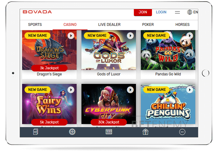 Bovada casino mobile app